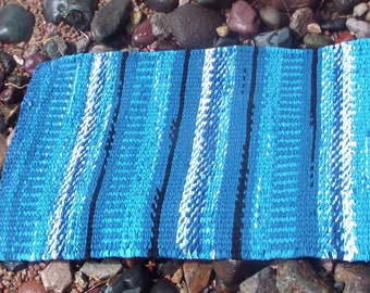 Ocean Storm Twined Rag Rug