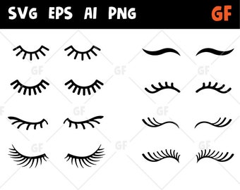 Eyelashes clipart, eyelashes clip art, eyelashes SVG, eyelash svg, eyelash vector, eyelash cut file, lashes svg, eyelashes cricut