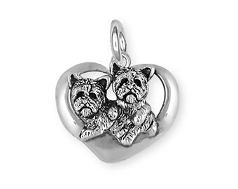 Yorkshire Terrier Yorkie Dog Charm Jewelry Sterling Silver YK32-C