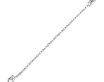 Sterling Silver 1mm Necklace Extender Chain 1", 2", 3", 4", 5", 6"