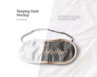 Sleeping Mask Mockup (Eye Mask Mockup, Sleep Eye Mask, Blindfold Mock up)