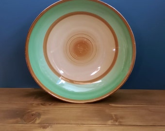 Shelley Harmony Ware Bowl in Green and Brown c1930s