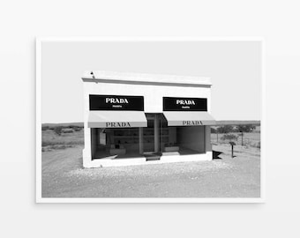 Prada Marfa Print, Prada Texas Print, Digital Download, Texas Prada Wall Art, Prada Store Poster, Fashion Poster, Modern Scandinavian Decor