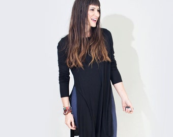Women's Side Slit Top | Open Side Tunic | Long Sleeve | Bohemian | Boho | Ethically made in our USA loft | L415andCo Clothing (#415-309)