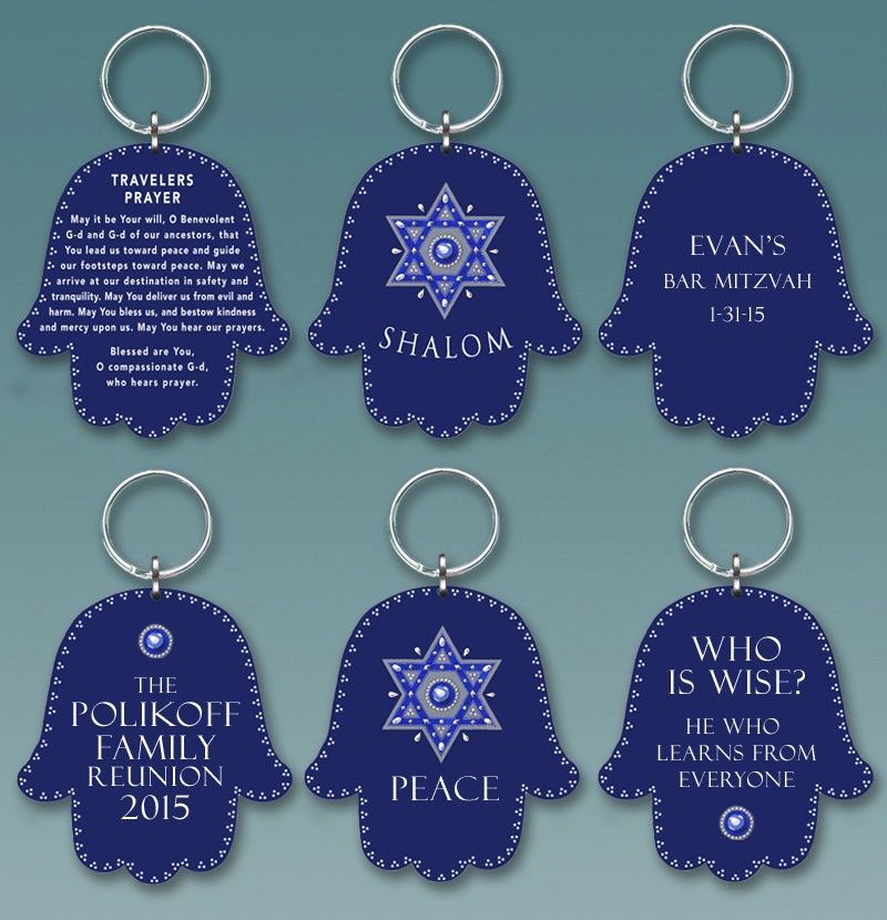 Custom Keychain Party Favors by Mickie Caspi 100 pieces