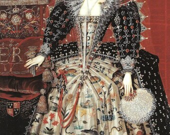 Queen Elizabeth Hardwick Portrait 1533 - 1603 What Life Was Like in the Realm of Elizabeth to Frame or Use in Paper Arts PSS 3562