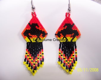 End of the trail Beaded Earrings