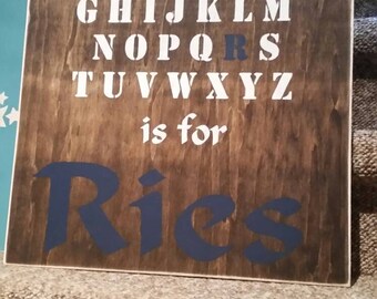 Custom made alphabet name sign