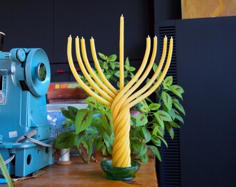 beeswax Hanukkah Menorah candle - Hanukkah candles - Jewish holiday gift - Hanukkah gift