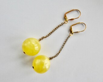 1960s Mod Lucite Dangles on New Wires