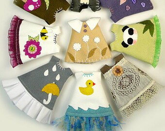 Little Doll Dresses Clothing Pattern PDF Tutorial How to make dresses for Lati Yellow Amelia Thimble Blythe