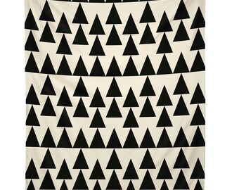 Triangles Black Tapestry