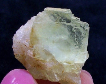Extreme Clear Transparent Glassy Green Cubic Fluorite 2773 China
