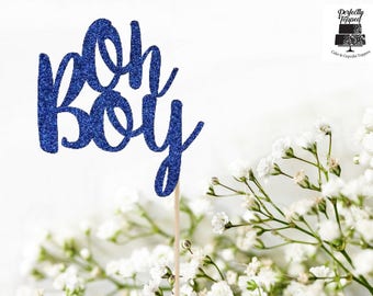 Oh Boy Cake Topper - Baby Shower Cake Topper - Baby Shower Decor