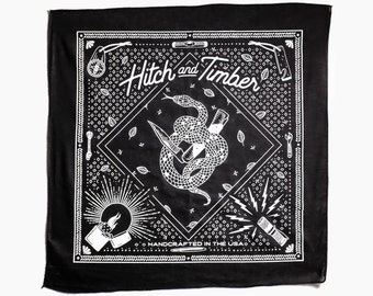 Hitch & Timber Snake Bandana ~ Handkerchief ~ Made in USA
