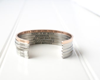 Inner Voice Bangles/secret message bracelet/hidden words