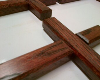 Wall Cross 8 Inch Oak Red Mahogany Finish ( Small ) 5x8