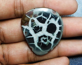 42.80 Cts Natural Top Quality Septarian Gemstone Cabochon Fancy Shape 37x31x3.5MM