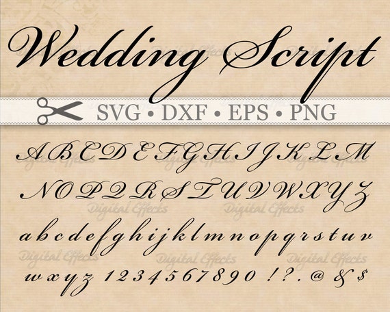 Download Wedding Script Monogram Font Svg Dxf Eps Png Digital