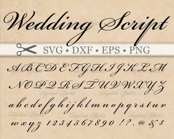 Download Wedding Script Monogram Font Svg Dxf Eps Png Digital