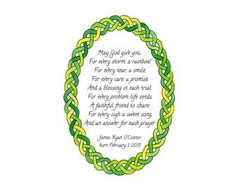 Irish blessing print Newborn gift idea Quote print Irish