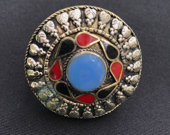 Kuchi Large Round TRIBAL Two Finger RING Theater Belly Dance Costume Jewelry Uber Kuchi®
