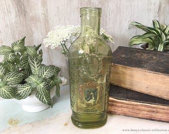 Dekorative grüne VERPOORTEN Coctail Flasche Vintage green glass bottle Antique collectible Vintage home decor