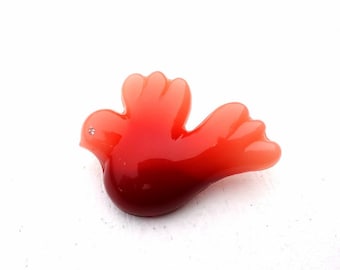 Vintage dove brooch (early plastic) #01