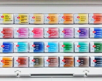 Watercolor Paint Set Artists White Nights St Petersburg RUSSIAN Nevskaya palitra Aquarell kit Les Aquarelles Professional Watercolor pans