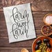 farm sweet farm svg, farmhouse svg, tea towel svg, hand lettered svg, silhouette, cricut, cut file, cutting files, farm house svg, wood sign