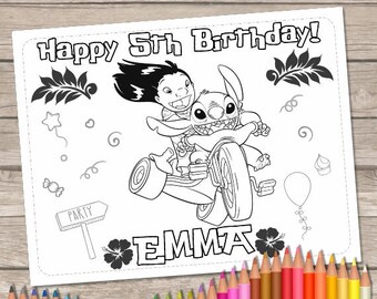 Lilo And Stitch Digital Coloring Pages 6 Sing Printable Ash Johnny Activities