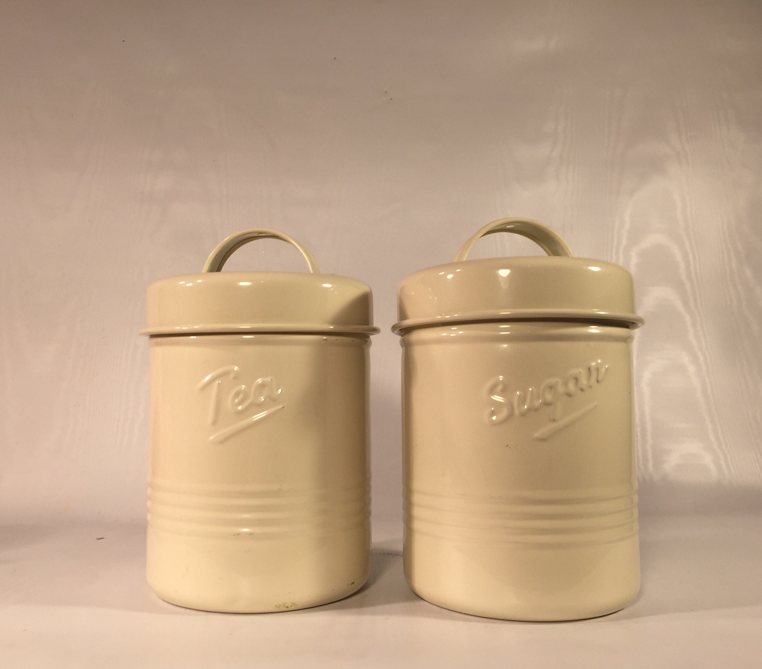 Small Metal kitchen canisters tea canister sugar canister with