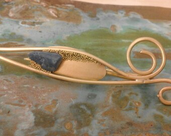 Spilla PESCE spilla sciarpa,spilla ottone, regalo natale, fatto a mano,