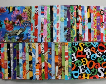 I Spy Fabric Pack - 100 Pieces - Pre-cut 5" squares perfect for baby or kids quilt