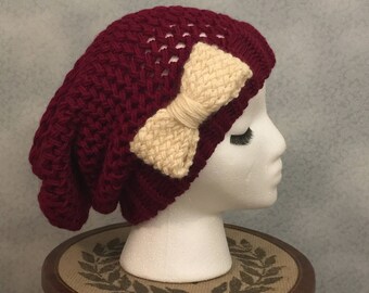 Custom Color Knit Bow Beanie