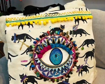 Third Eye Boho Tribal Gypsy Tote Handbag