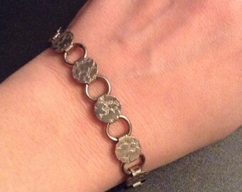 Bracelet Textured Linked Vintage