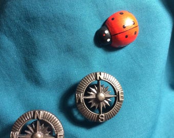 Cute STEAMPUNK Compass Rose Steam Punk Clog Shoe Charms