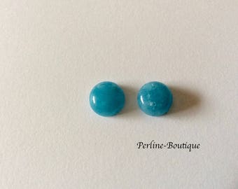2 cabochon round 10mm aquamarine Quartz