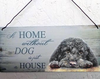 Cockapoo / Cavapoo Metal hanging sign