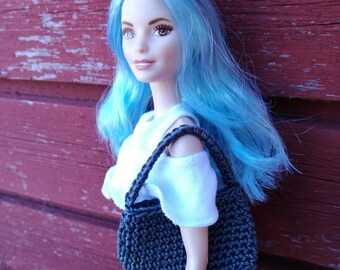 Barbie doll handbag / purse / bag, gray