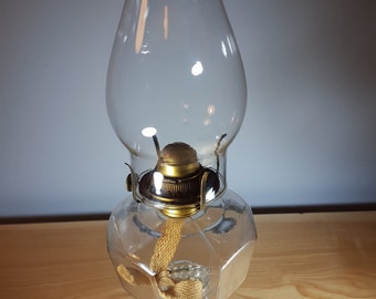 Vintage Kerosene Pedestal Table Lamp