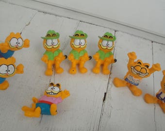 Vintage Garfield Figures Set of 8