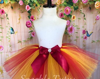ON SALE, FAST Shipping, Birthday Tutu, Red and Yellow Tutu, Chica Inspired Tutu, Daniel Tiger Inspired Tutu, Winnie the Pooh Inspired Tutu