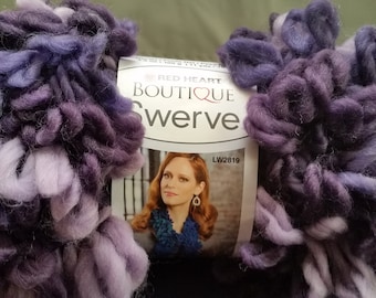 Red Heart Swerve Yarn Purple and Violet, Great for Crcheting