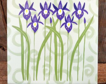 Iris and Swirl Trivet**