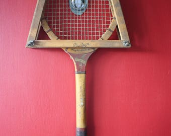 Antique Wright and Ditson Tennis Racket with Press