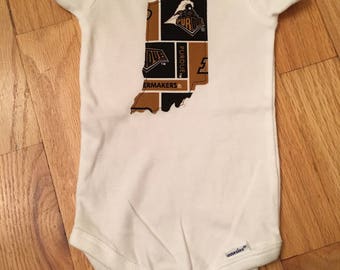 Purdue Boilermakers State Onesie, size 6-9M