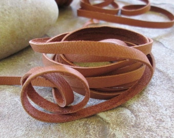 Saddle Brown Deerskin Leather Lace 5 MM Soft Flexible 2-4 yards Sale