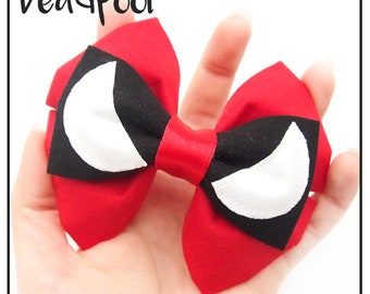 Deadpool Inspired Hair Bow / Bow Tie (Double / Single) (Marvel)